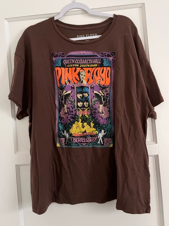 Pink Floyd Other - Pink Floyd Brown Short Sleeve Tee with Colorful Psychedelic Print